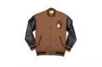 College men's sweatshirt with faux leather sleeves - Image 2