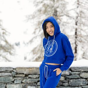 Women's hooded sweatshirt with print