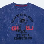 Bloom Crop T-shirt Raccoon "Relax, we're all crazy.." - immagine 6