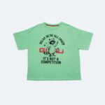 Bloom Crop T-shirt Raccoon "Relax, we're all crazy.." - immagine 3