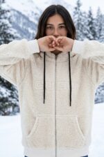 Women's full zipper and hooded teddy - Image 2